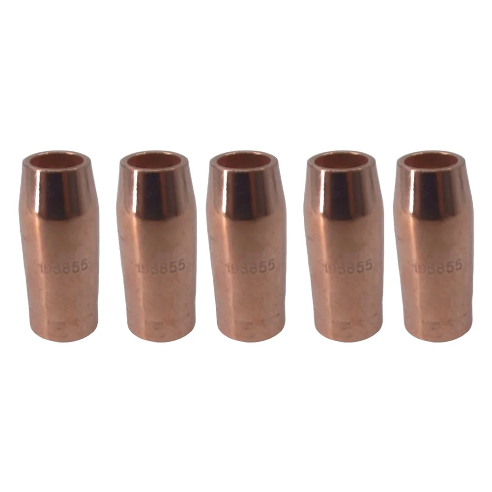 5 Pack MIG Nozzle Model 198855 5/8 Inch Fits For Miller Spoolmatic 15A 30A Pro XR Series Welding Gas Consumables for MIG Welders