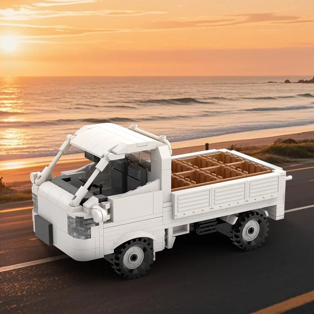 

MOC Fruit pickup truck transport vehicle Building Blocks Model transportation Bricks diy Assembled Toy for Children Gift