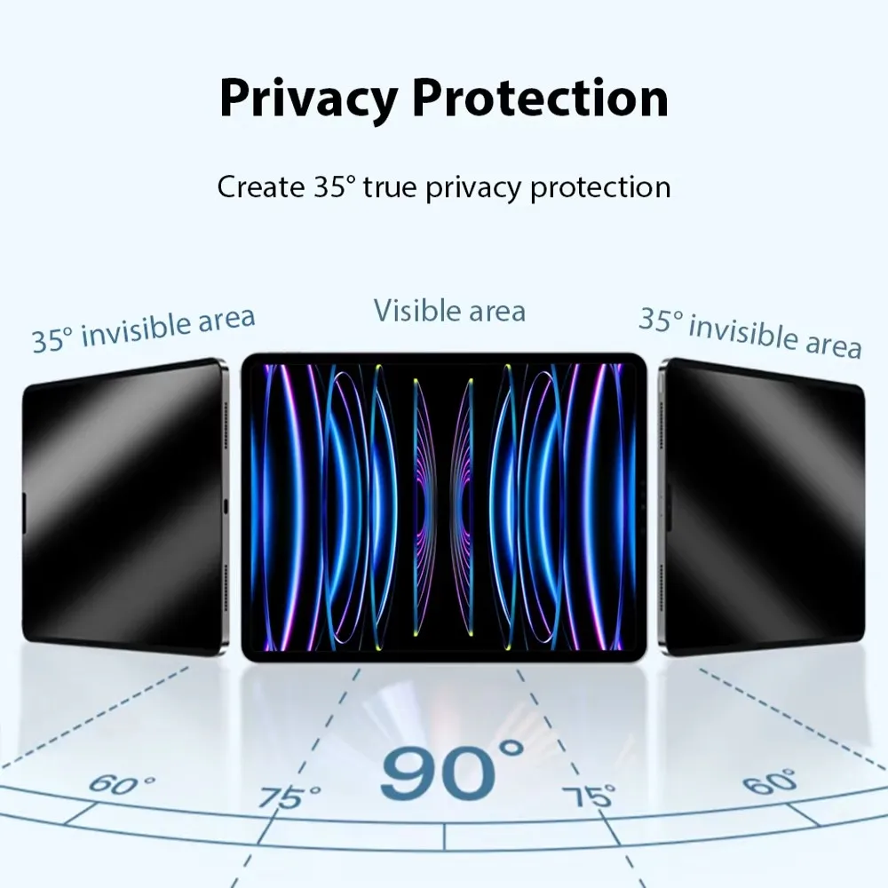 Magnetic Privacy Screen Protector for iPad Air 11 2024 13 Inch Pro 11 13 12.9 10th Gen Air 4 5 7th 8th 9th Mini 6 Anti-peep Film