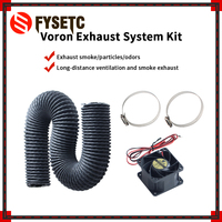 FYSETC Voron Exhaust Fan Hose Adapter System Kit Encrypted Foil Ventilation Pipe Scalable Tube 6038 Fan for Voron 2.4/Trident