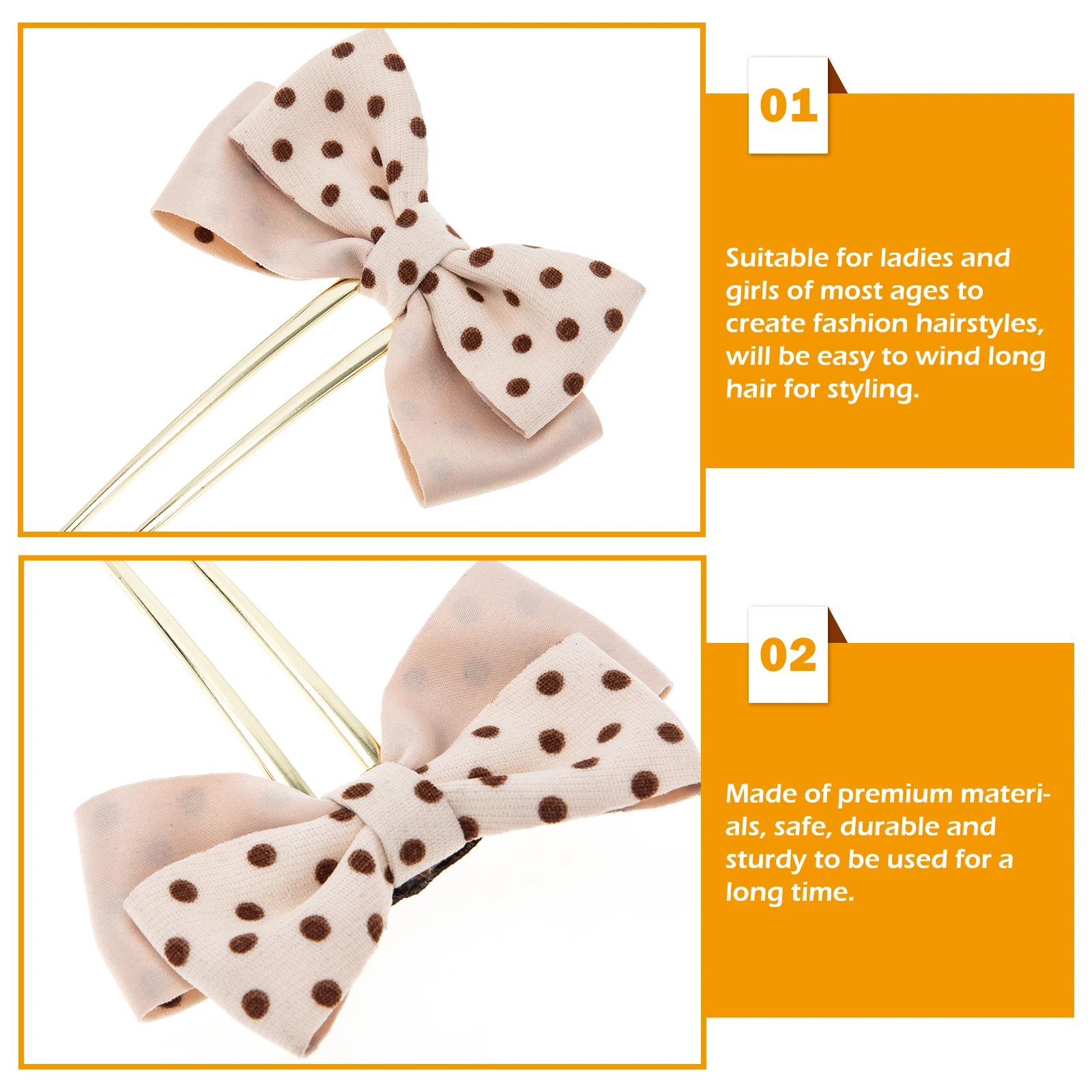 

Bow Stick Chignons Hairpin U Shaped Fork Alloy Hair Accessories For Women Wedding Party Photography Hair Styling Tool