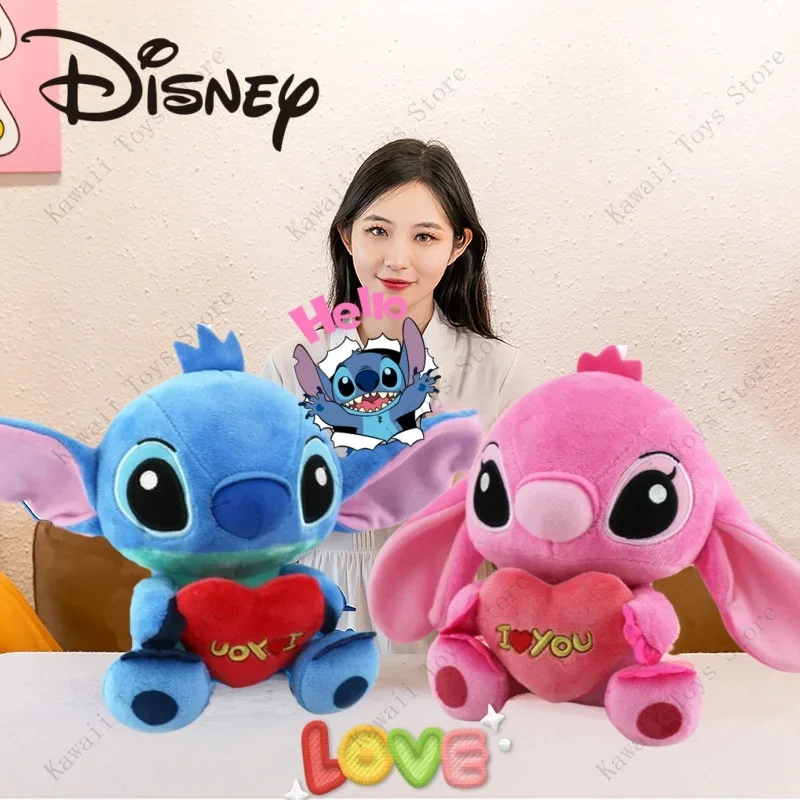 

Disney Lilo & Stitch Couple Models Cartoon Stuffed Plush Dolls Anime Plush Baby Toys Pendant Toys Girl Kids Birthday Gift