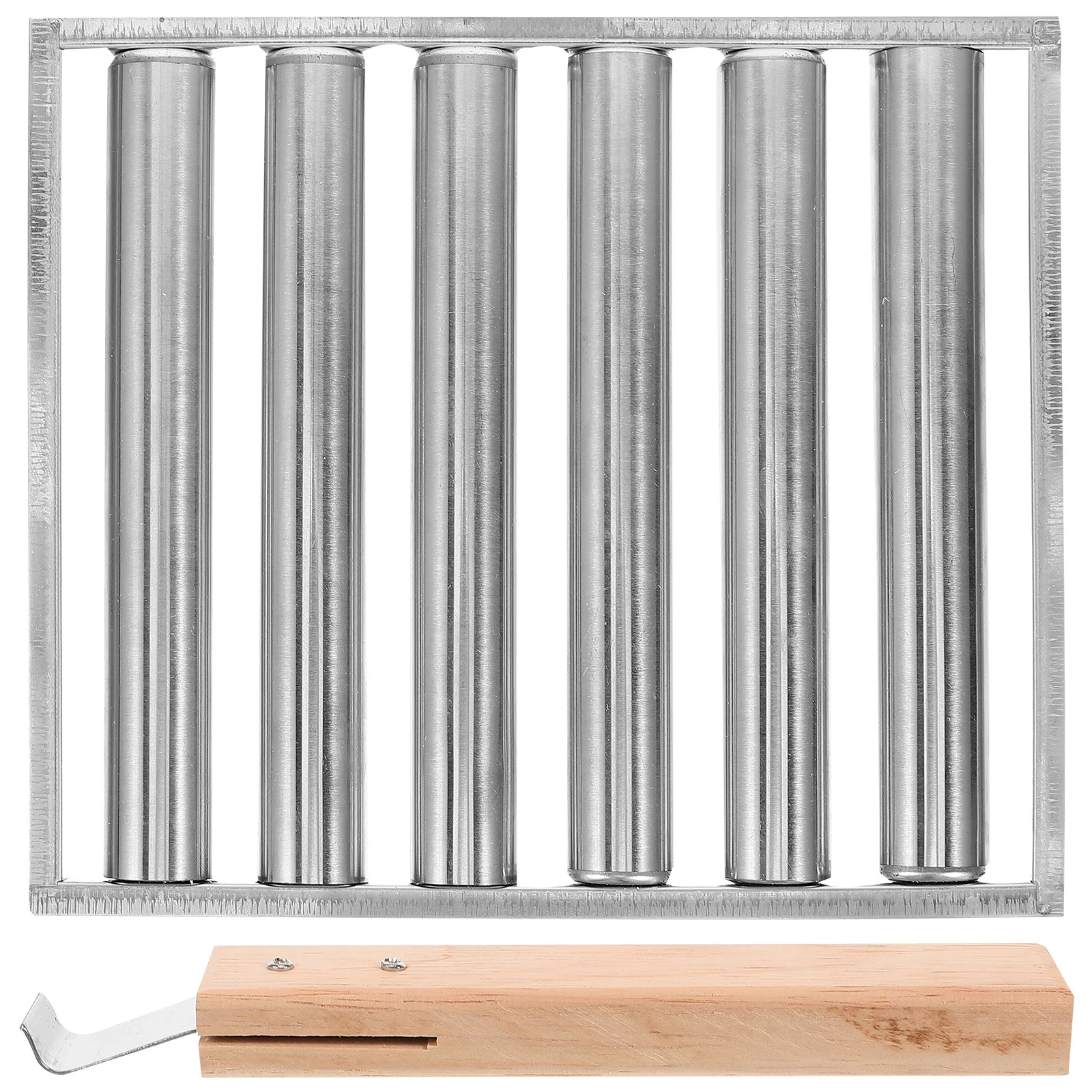 

Stainless Steel Barbecue Camping Outdoor Roller Holder Sturdy Bbq Metal Rack Portable Stand For Picnic Campfire Bonfire