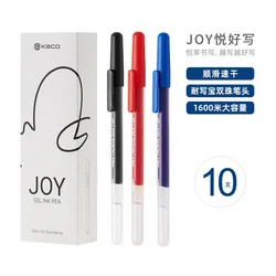 Kaco 5/10 PCS 0.5mm Gel Pen Back to School Black/Blue/Red ink Refills for School Office Exam Supplies Stationery Signature Pen