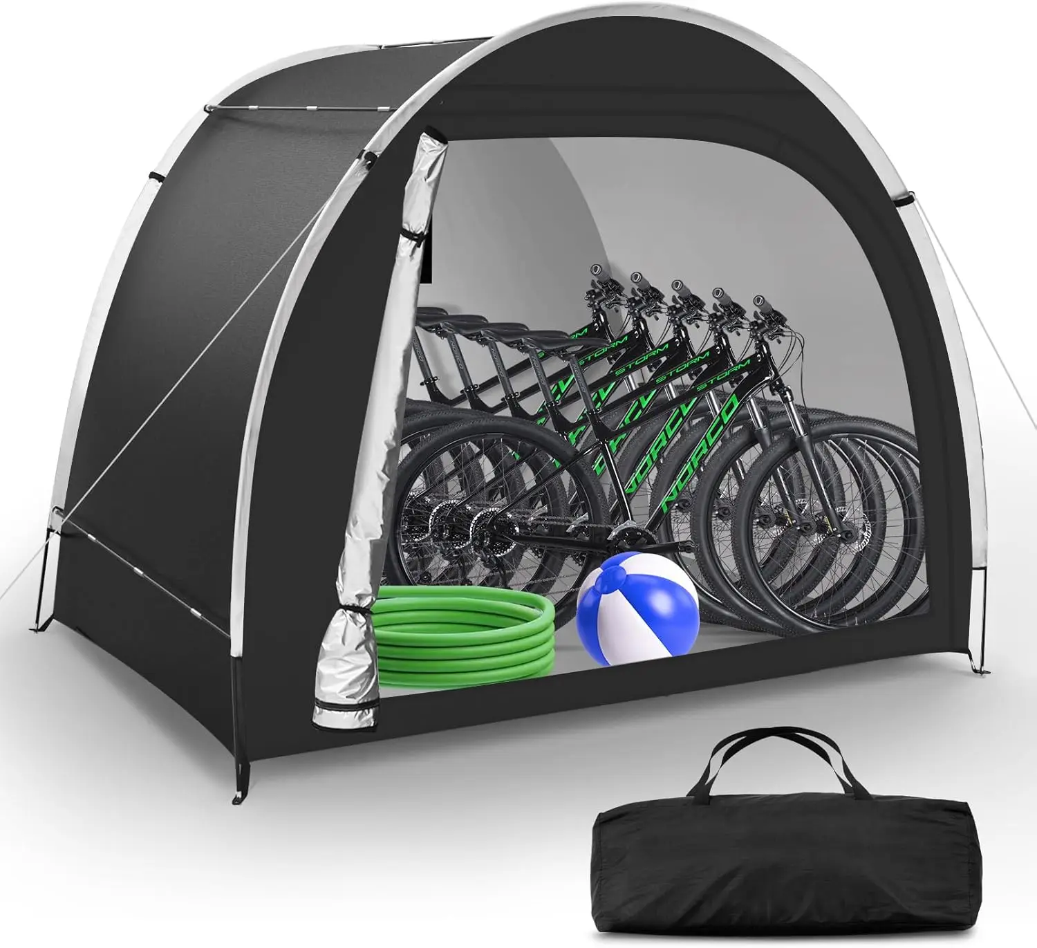 

Bike Storage Tent Sheds - Outdoor Storage Waterproof, Upgraded 6.56x4.92x5.58ft Bicycle Shed Tent, Portable Bike Covers Shelt