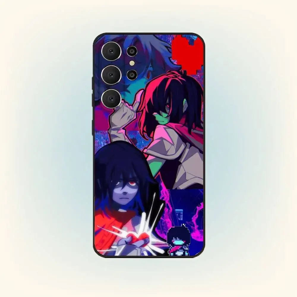 เคสโทรศัพท์ D-Deltarune K-Kris สำหรับ Samsung S 25,24,23,22,30,21,10,9,Ultra,Plus,Lite,FE,4,5 G สีดำ เคสนิ่ม