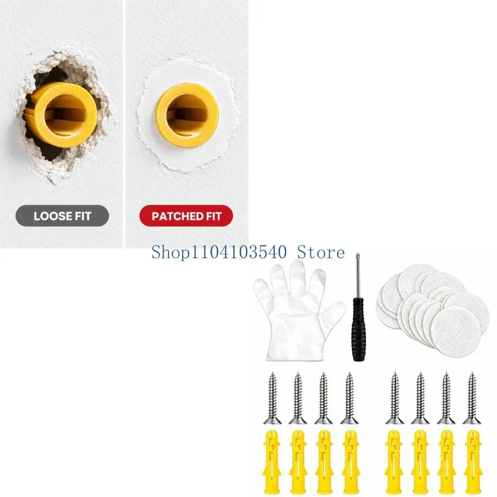 02DC Fabric Wall Repair Set for Screw Holes and Minors Cracks