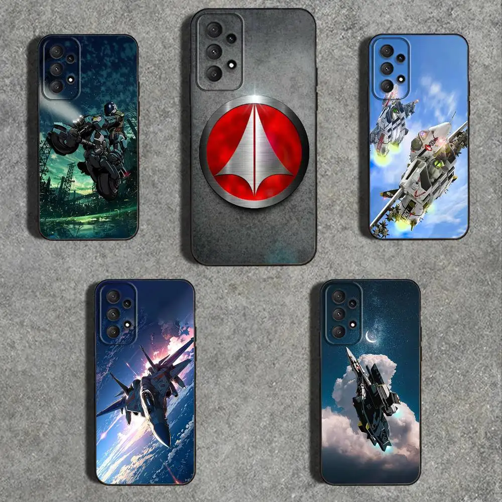 

R-Robotech-S M-Macross Phone Case For Samsung Galaxy A73,31,32,72,41,53,52,71,22,5G,Note,J7,8,9 Soft Black Cover