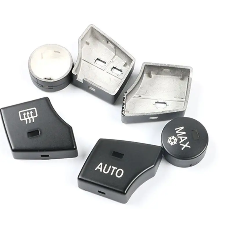 Car Front Dashboard AC Air Conditioner Key Button Sequin Trim Cover 6 Keys For BMW Z4 E85 E86 2004-2008