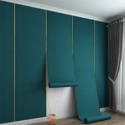 Papel de parede de pano de parede autoadesivo New linho decoração de casa saco macio pano de parede quarto tv fundo parede casa adesivos de parede
