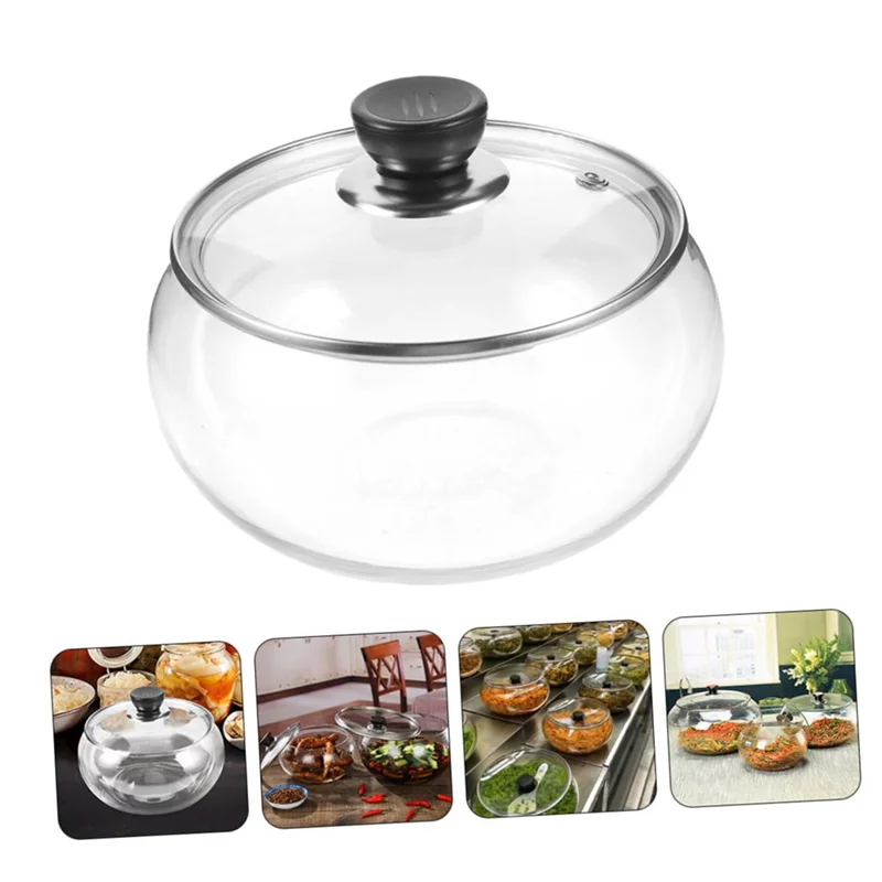 Wadah Makanan Wadah Kaca Untuk Makanan Terarium Toples Sayuran Toples Fermentasi Rumah