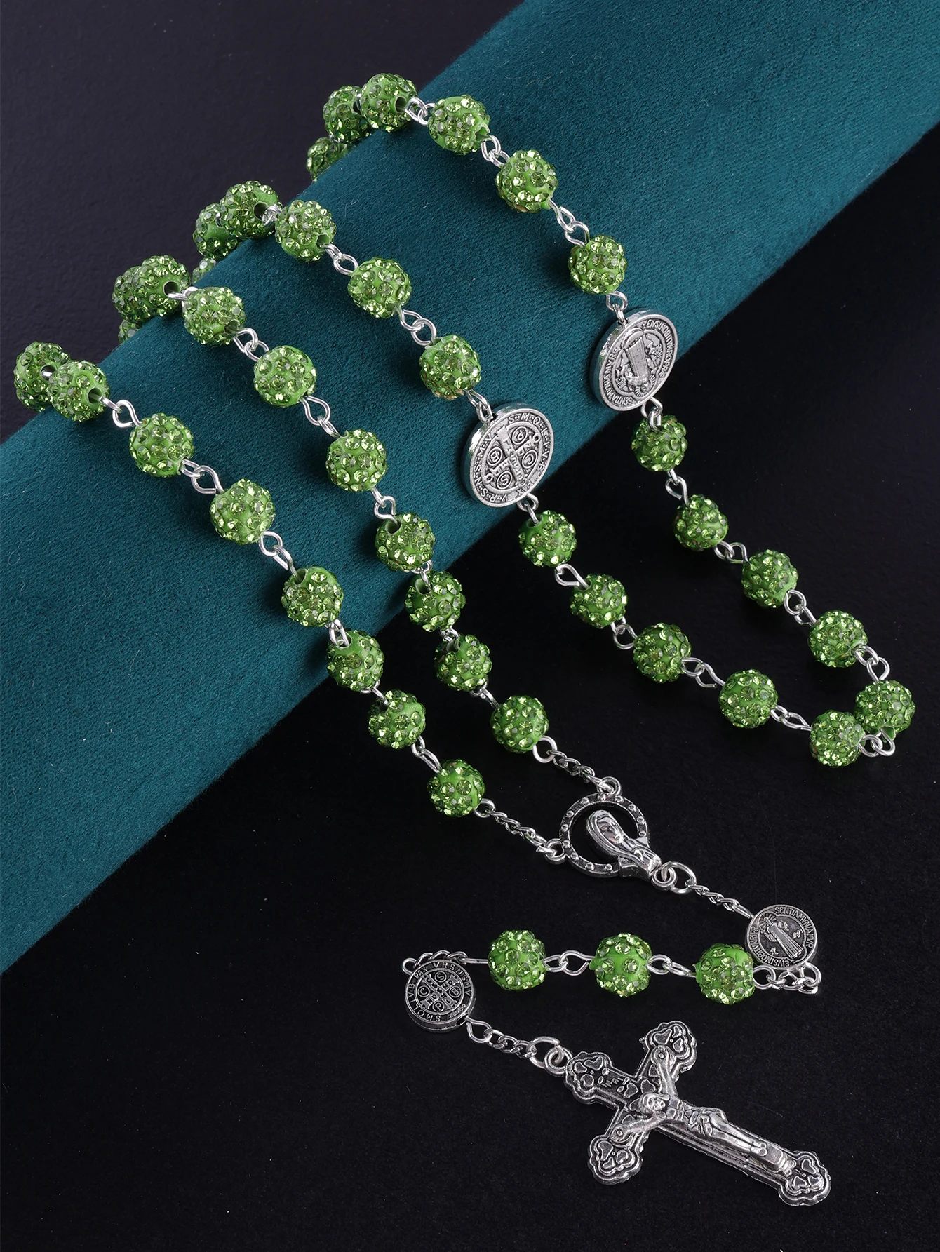 1 Stück Retro Religiöser Persönlichkeits-Rosenkranz für Männer und Frauen, Klassisch Mehrfarbig Handgefertigt Hochwertig 8mm Rosenkranz-Halskette Schmuckgeschenk – Detail 8
