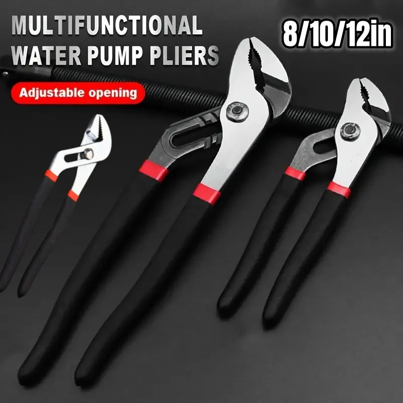 1pc 8/10/12Inch Carbon Steel Forged Water Pump Pliers Heavy-Duty Water Pipe Pliers Paired With 1pc PE Pipe Specific Cutting Tool