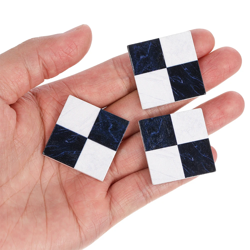 

54 Pcs Simulated Wooden Floor Dollhouse Tile Flooring Checkerboard Tiles Miniature