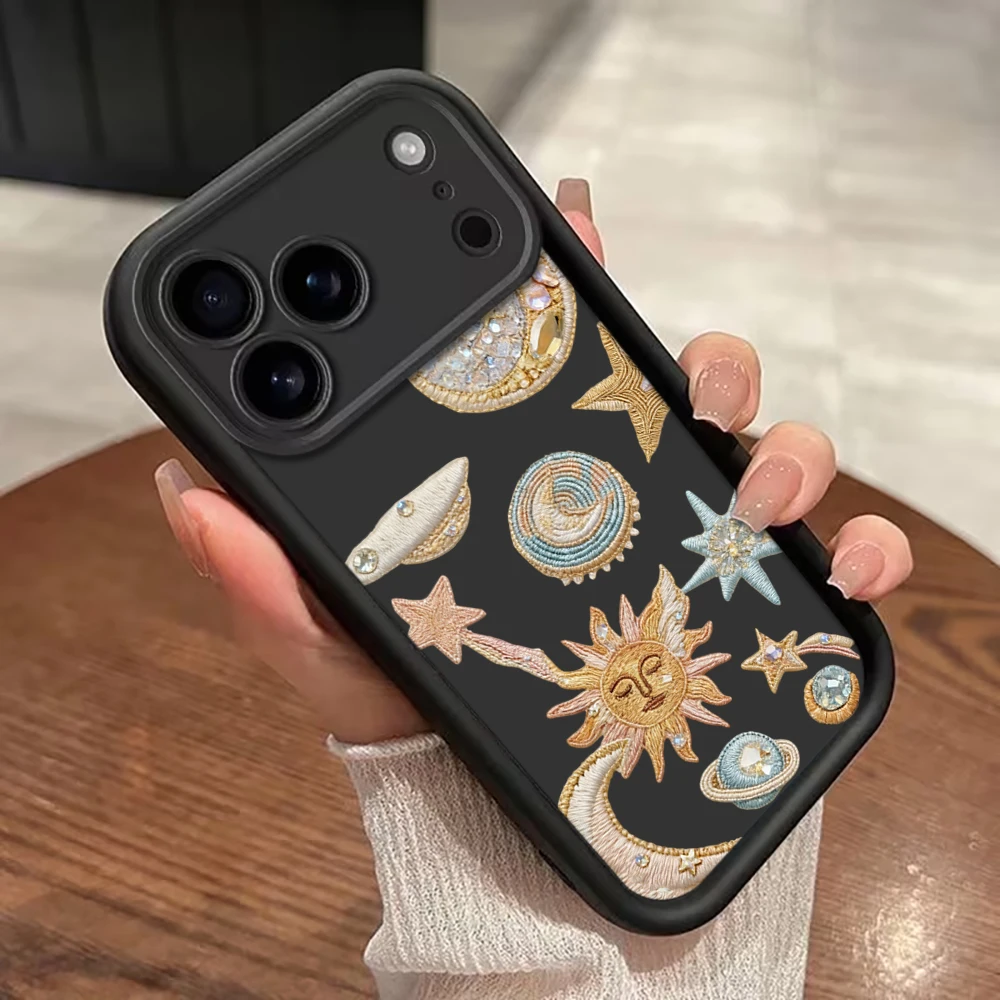 Luxus-Silikonhülle mit Sternen- und Mondmotiv für iPhone 16 13 11 17 Pro Max Hüllen iPhone 12 13 ProMax 14 15 Plus 7 8 XS XR Stoßfeste Schutzhülle – Detail 17
