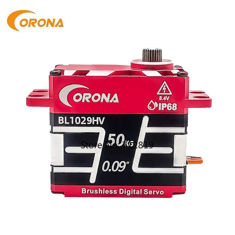 Corona RC BL1029HV 8.4V 0.09sec 50kg High Torque CNC IP68 Waterproof Metal Gear Servo RC Car Airplane Vehicles Robot