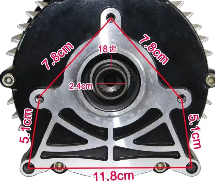 Customized Brushless DC 48V/60V/72V 3kw/4KW/5kw/6KW/7kw/7.5kw BLDC Motor For Electric Vehicle Car Golf  Scooter