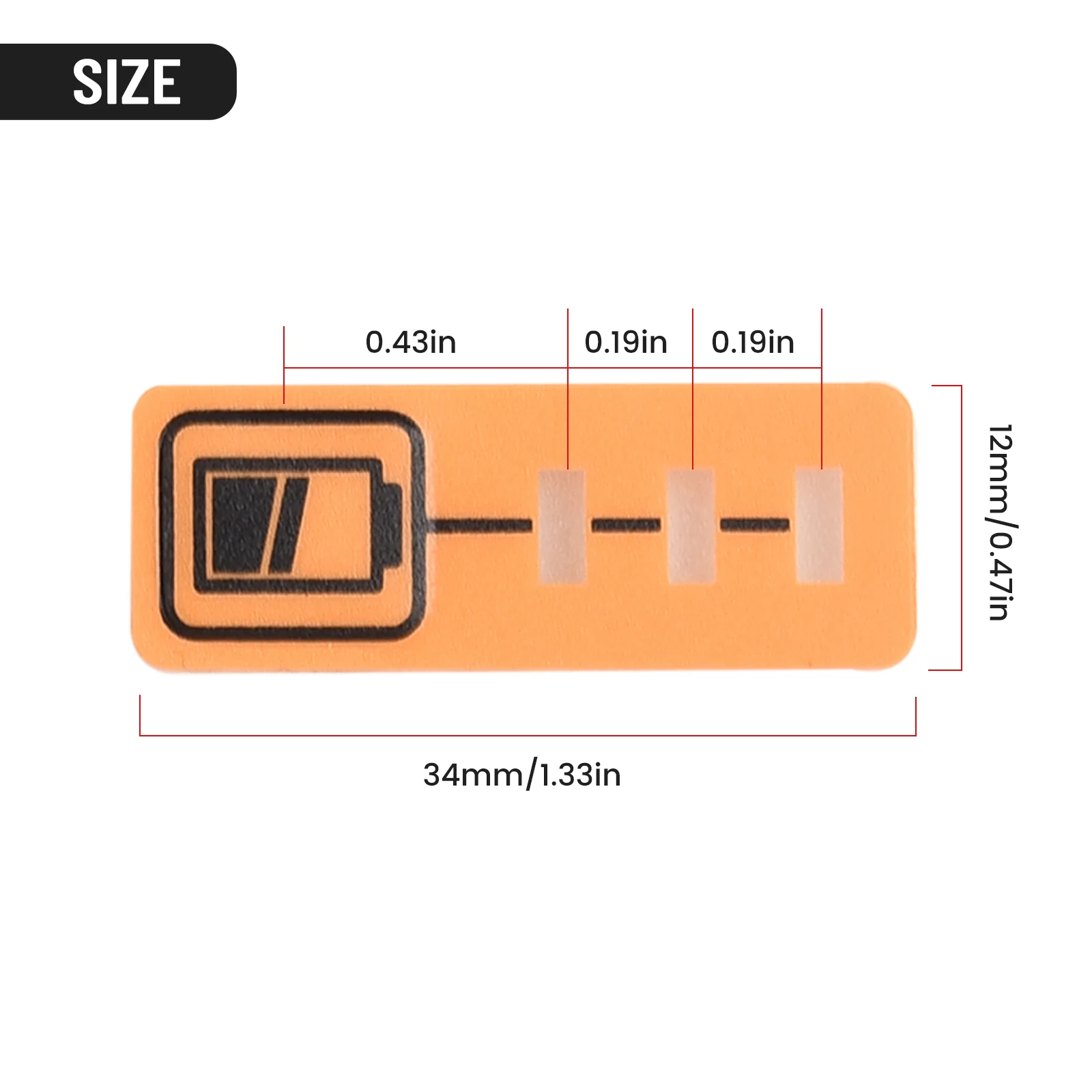 Battery LED Sticker Easy Fit DCB200 Battery LED Key Sticker Labels for De Walt 18V Lithium Batteries Pack of 5