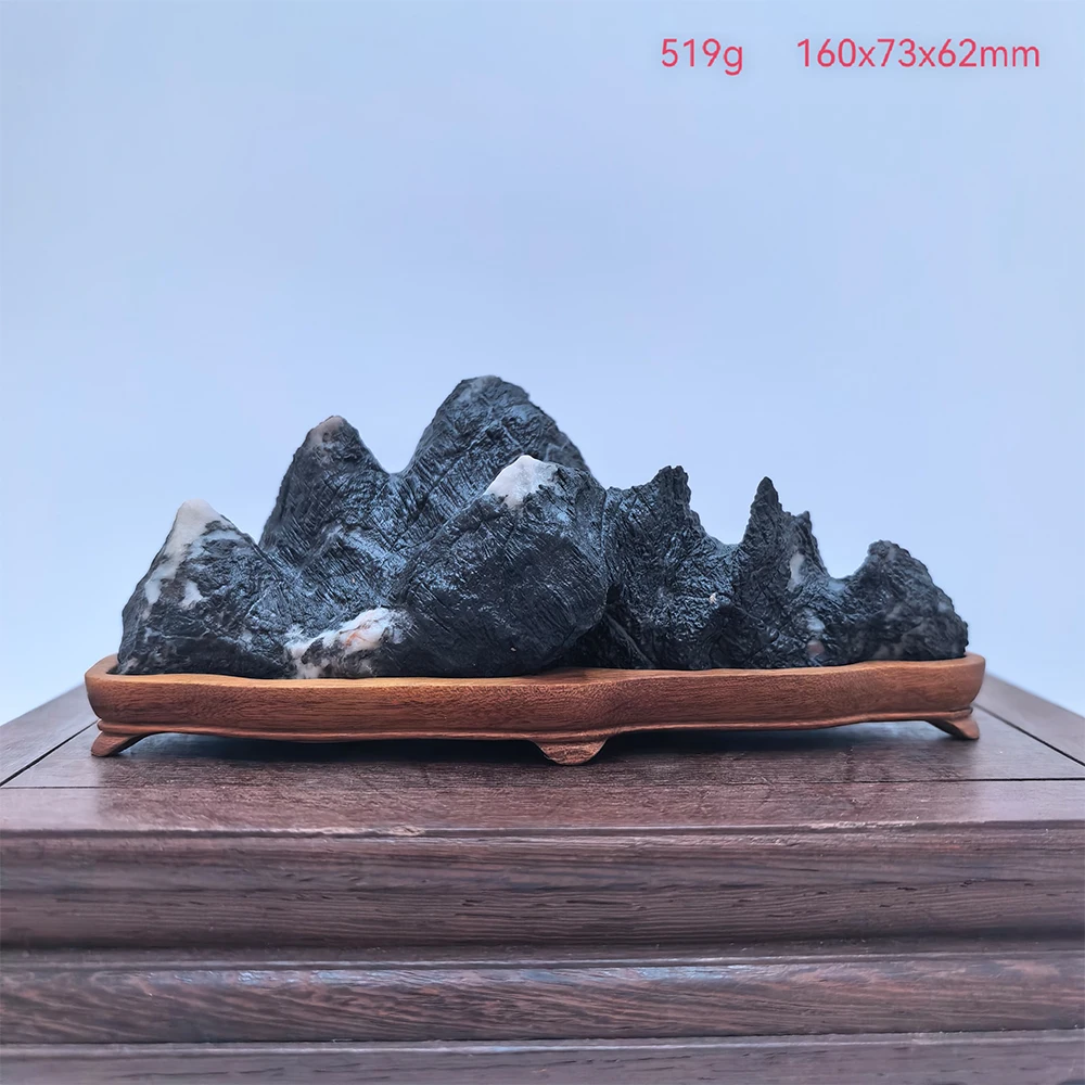 Suiseki – pierre décorative naturelle de roche de montagne noire, minéral brut pour la maison, le bureau, décoration de jardin Zen, pierre décorative