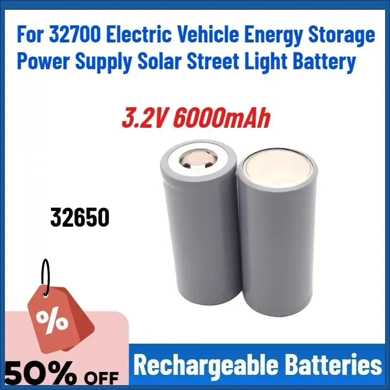 New 3.2V 6000mAh 32650 Lithium Iron Phosphate for 32700 Electric Vehicle Energy Storage Power Supply Solar Street Light
