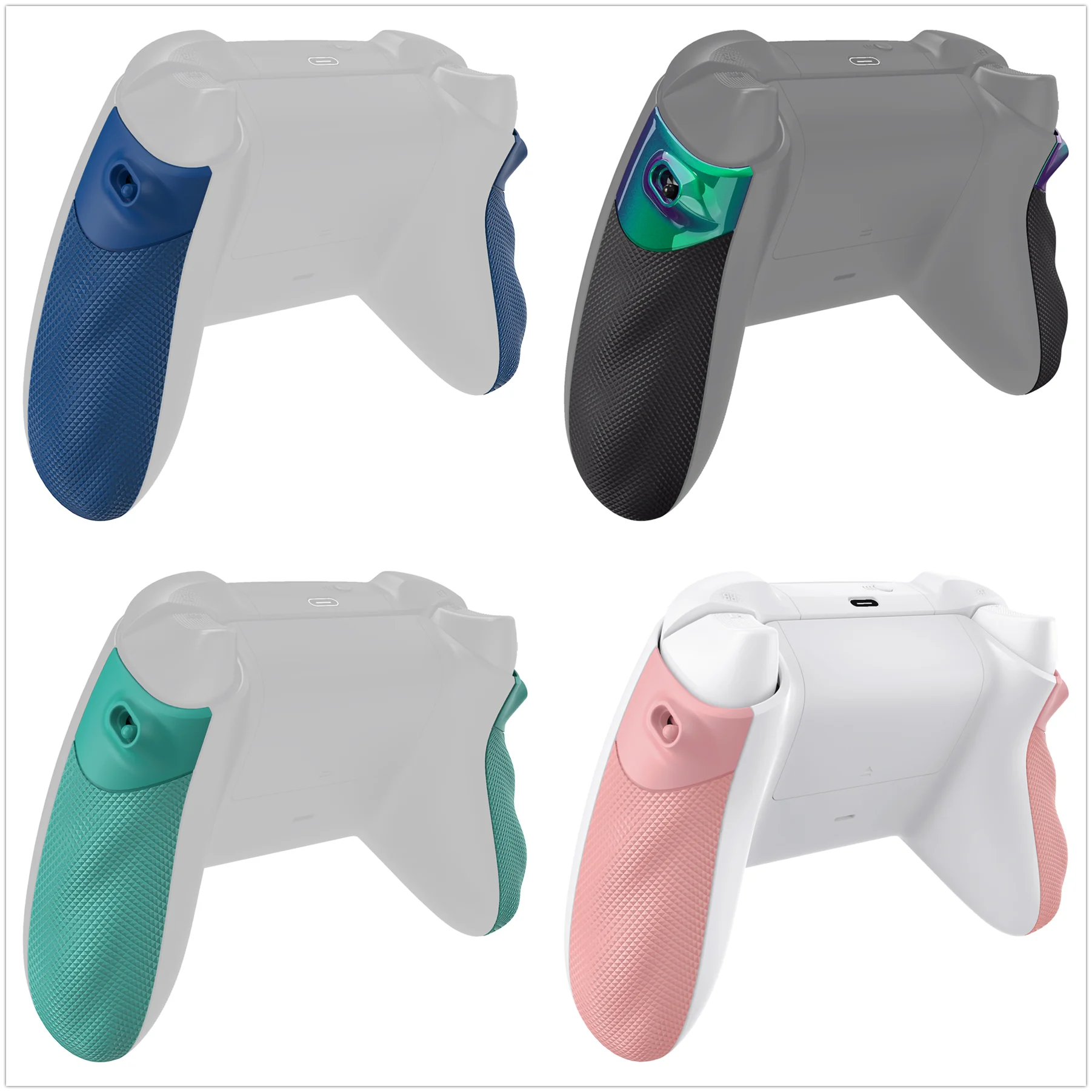 Extremerate Flexor Rubberen Zijrails Grepen Trigger Stop Kit Voor Xbox Core Draadloze Controller, Trigger Stopper Handgrepen