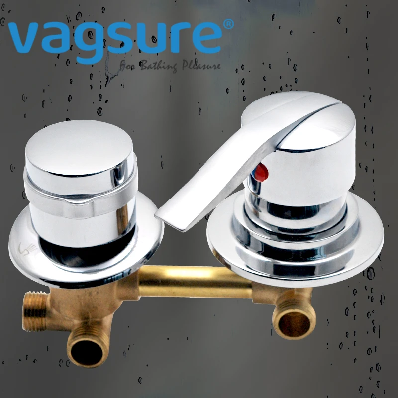 

Brass Shower Cabin Mixer 2/3/4/5 Way Shower Mixer Diverter Valve Cold & Hot Water Mixing Valve Tap Screw Thread 10cm Hole Size