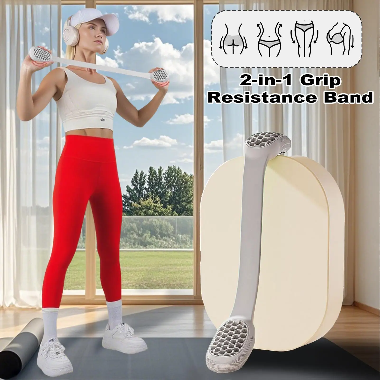 Pull Rope For Shoulder 2 In 1 Hand Forearm Strengthener And Fitness Pull Rope Ergonomic Back Training Equipment For Athletes