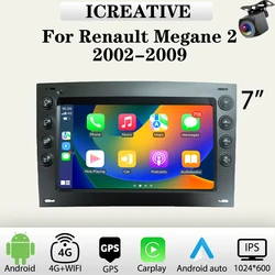 Car Radio Android for Renault Megane 2 2002 2003-2009 Carplay Multimedia Autoaudio Head Unit 7inch Naviagtion 2din Car Stereo