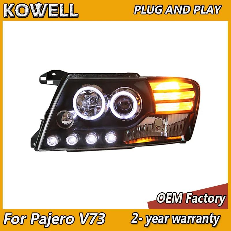 

Car Styling for Mitsubishi Pajero V73 Headlight 2004-2016 Pajero V73 Head Light DRL Turn Signal Low High Beam Projector Lens