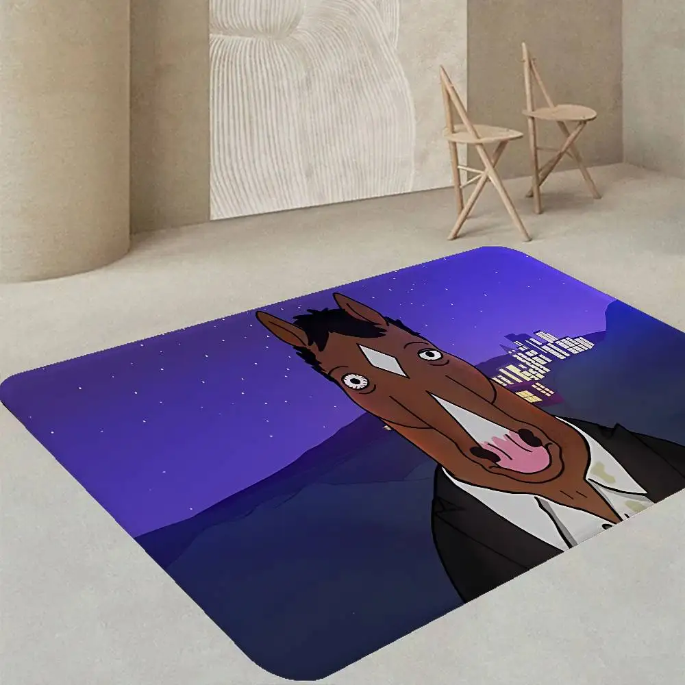 Keset Kamar Mandi Anime BoJack Horseman Dekorasi Kamar Tidur Anak-anak Balkon Keset Anti Selip Karpet Selamat Datang Ruang Tamu