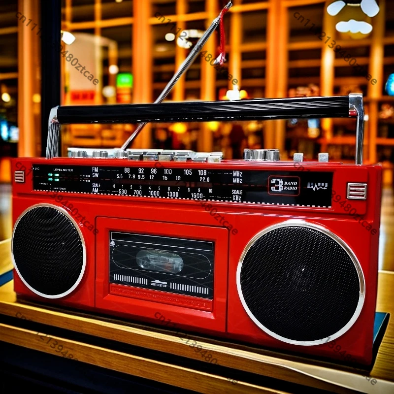 Stereo Dual Channel Cassette Recorder Radio Convert Tape to USB Bluetooth Card Speaker