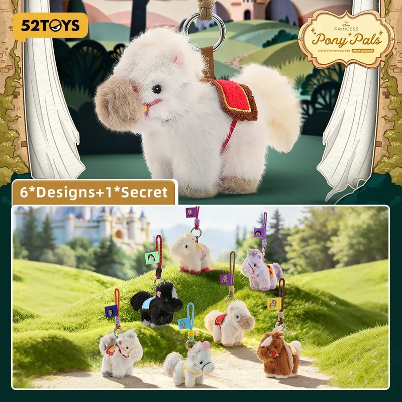 

Disney Princess Pony Pals Series Plush Keychain Blind Box Mystery Box Toys Kawaii Ornaments Figurines Home Decor Desktop Model