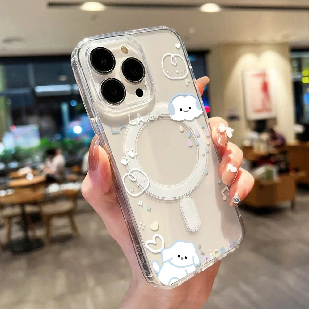 Cute Cat Illustration Magnetic Case for Samsung Galaxy S26 S25 Edge S24 S23 Ultra Plus FE A57 A56 A55 A54 A36 A35 A17 A16 Cover