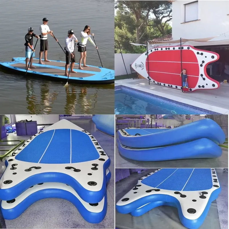 Popular 14' 15' 16' Inflatable Team SUP Extra Large Stand up Paddle Board for Multi Person