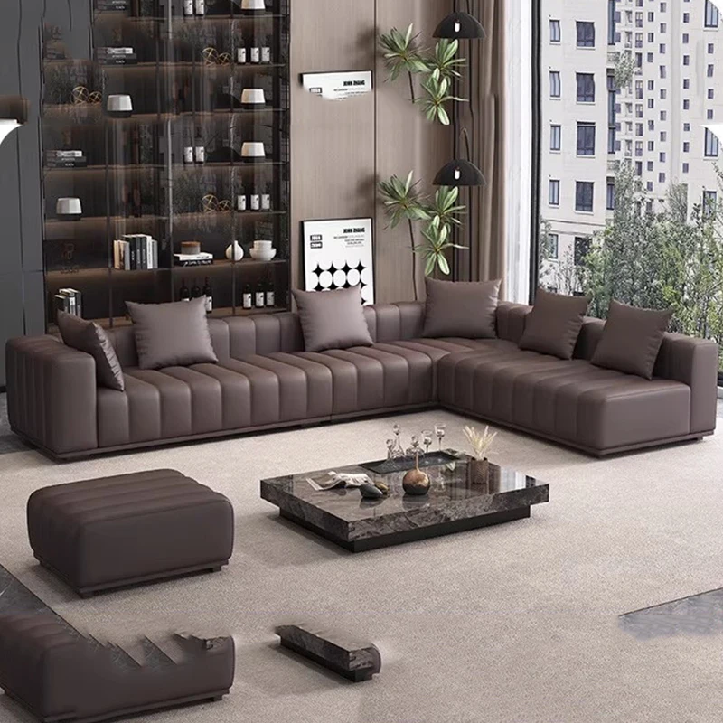 Sofa Kulit Lantai Ruang Tamu, Sofa Mewah, Kursi Santai, Sofa Sudut, Pouf, Sofa Ruang Tamu, Sofa Santai Kamar Tidur, Divano, Furnitur Postmodern
