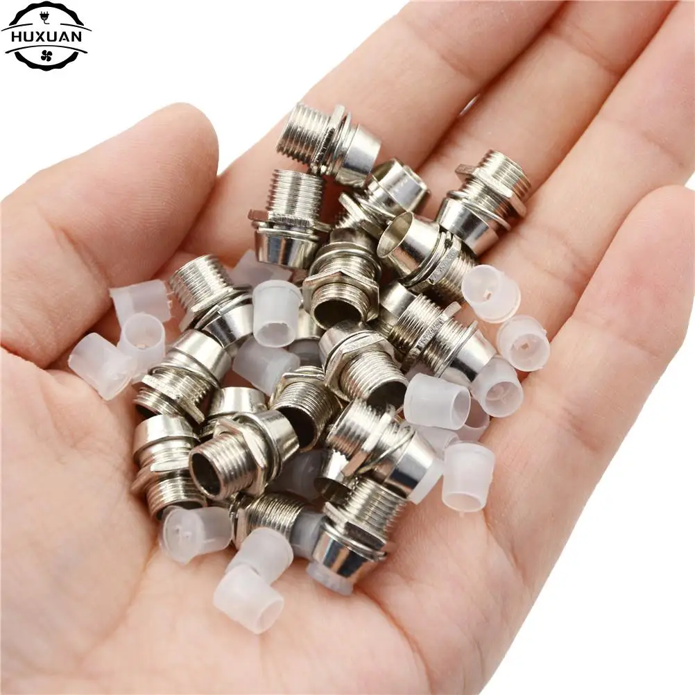 New 20pcs/pack Copper 5mm Light Emitting Diode LED Holder Mount Panel Display Thread Mount Holder Size 8mm Wholesale