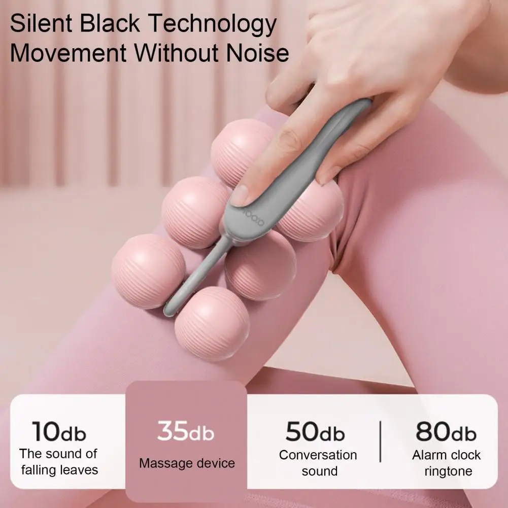 Silent Portable Legs Back Massage Roller Ball Calf Neck Cellulite Sore Muscles Relaxation Physical Massage Tool view 3