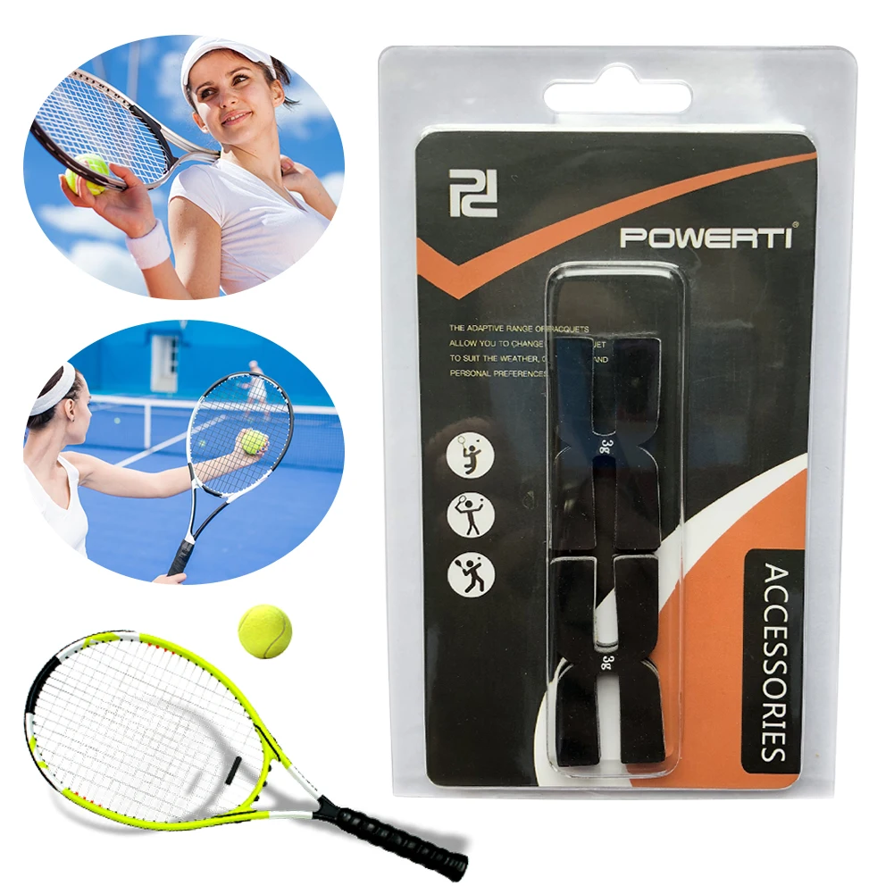 

6Pcs 3g Tennis Racket Weight Balance Strips Silicone Tennis Badminton Racket Weight Balance Strips H-Shaped for Tennis Badminton