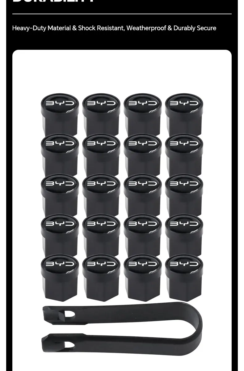 20 Stück Radmutternkappen für BYD Sealion 06/07, SEAL U, SEAL UDMI, MINI Dolphin, ATTO 3, ATTO 2 – Radmutternkappen für Pkw-Radmuttern – Detail 4