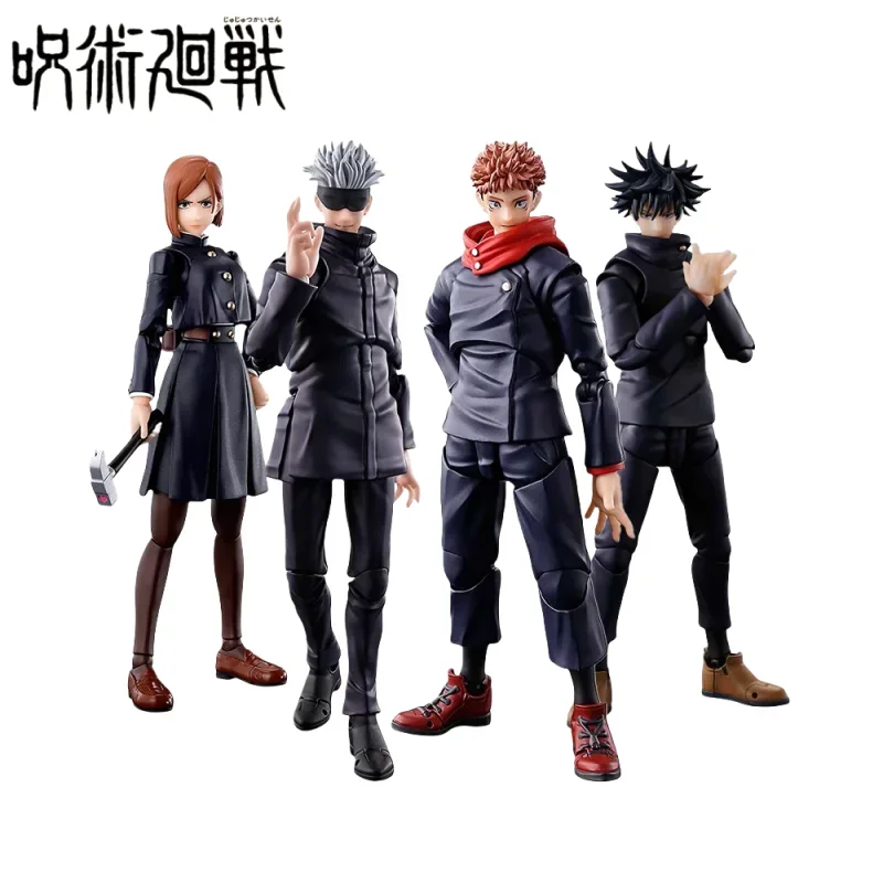 Hot Bandai Shf Jujutsu Kaisen Satoru Gojo Itadori Yuji Fushiguro Megumi Pvc Collectible Toy Decoration Anime Figure Holiday Gift