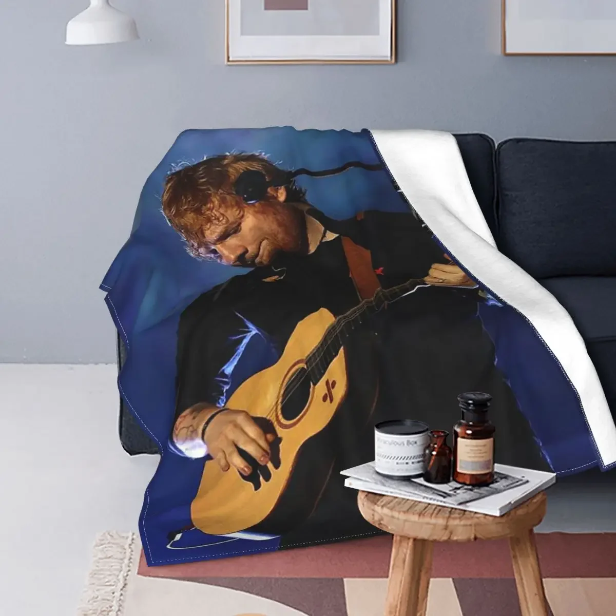 

Ed Sheeran Blanket Velvet All Season Art 3D Print Multi Function Lightweight Throw Blankets for Sofa Couch Bedspread