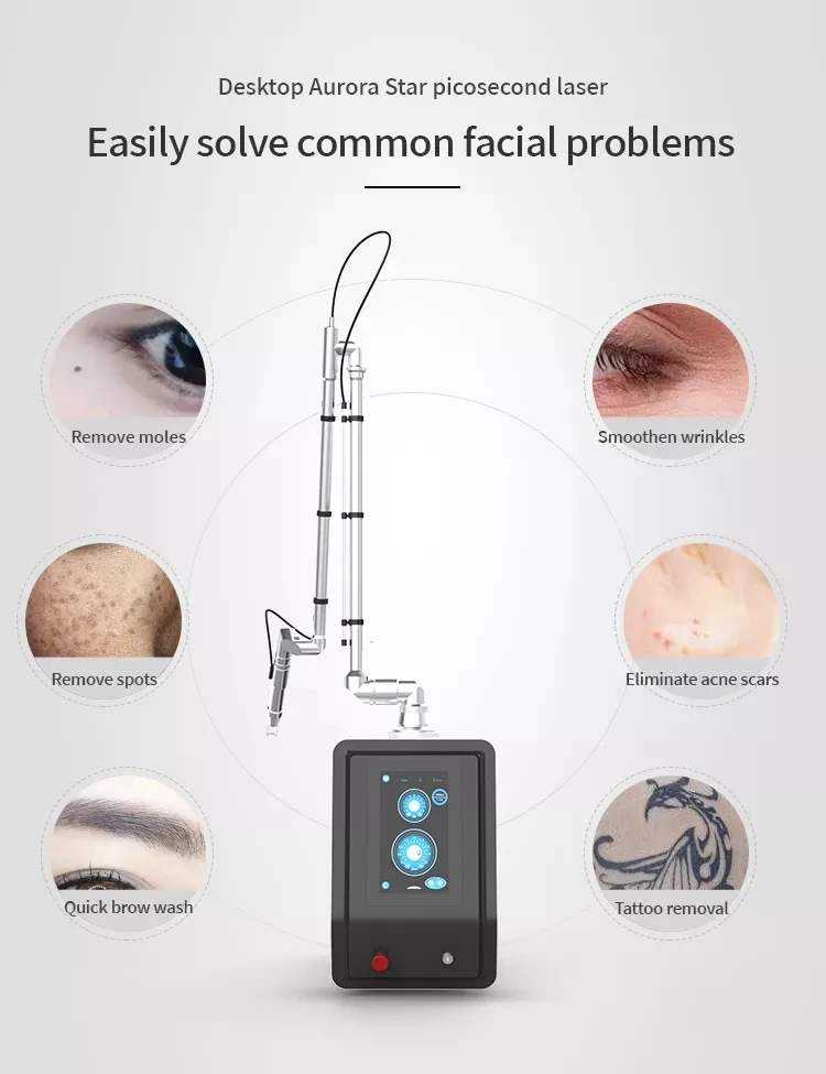 2024 Non Invasive Pico Laser Picosecond Laser Tattoo Removal Acne Wrinkle Removal Pico Laser Machine