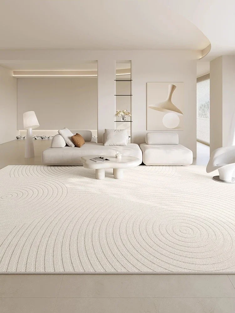 

Artistic Lines Carpet Minimalist Beige Geometric Rugs Luxurious Large Area Living Room Carpets Easy Clean Bedroom Bedside Rug