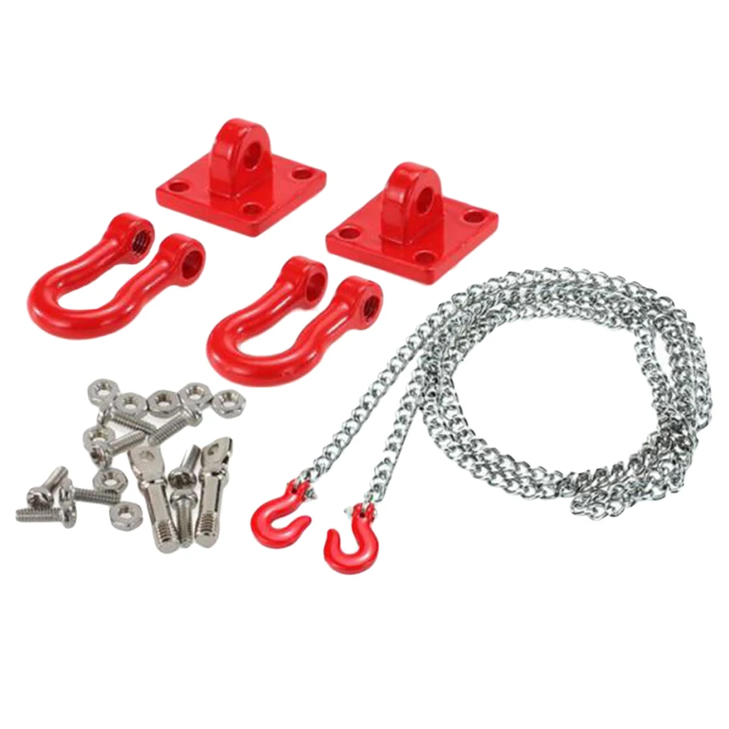 

Stainless Steel RC Tow Hook Set RC Car Trailer Chain for 1/10 RC Crawler Climbing Truck Upgrade