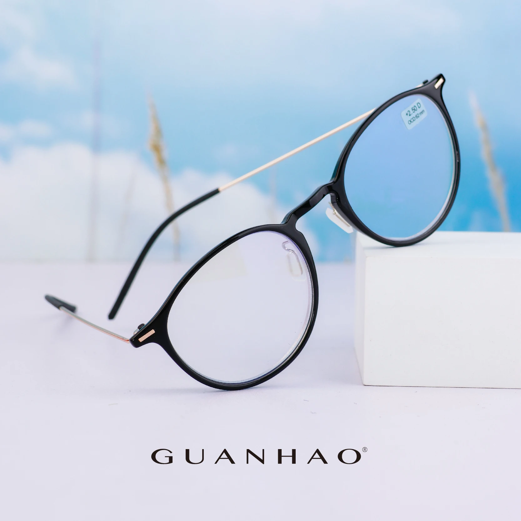 

GUANHAO Presbyopia Anti-Blue Light Reading Glasses Fashion Women Computer Hyperopia Prescription Eyeglasses+1.0 to +4.0 Diopter