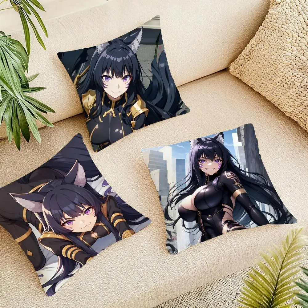 Hot Anime Eminence Shadow Cushion Cover Short Plush Pillowcase, Washable Wrinkle Resistant Cover for Bedroom Gift