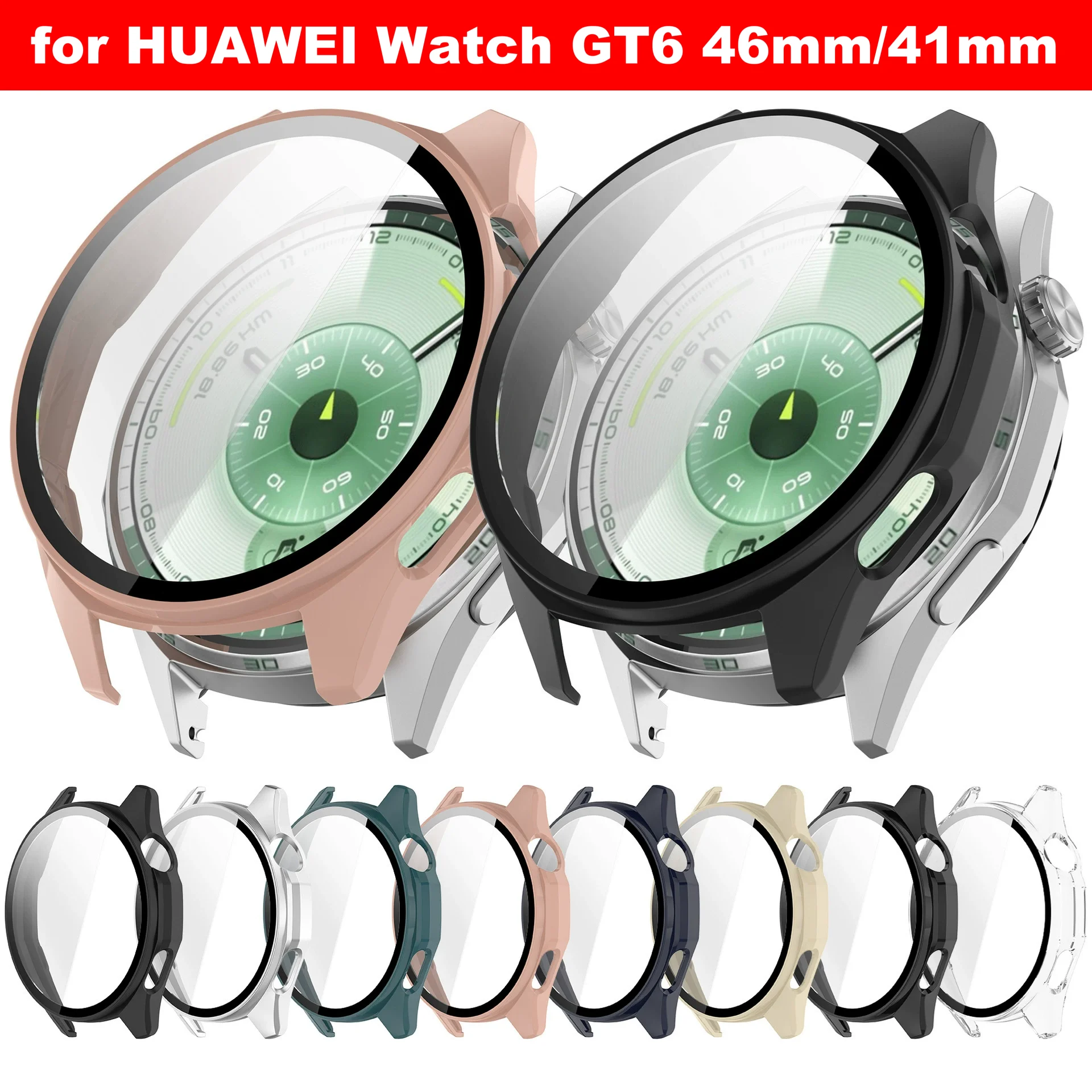 30-個の-pc-保護ケース-huawei-watch-gt6-46mm-41mm-スマートウォッチ用完全保護強化ガラススクリーンプロテクターカバー