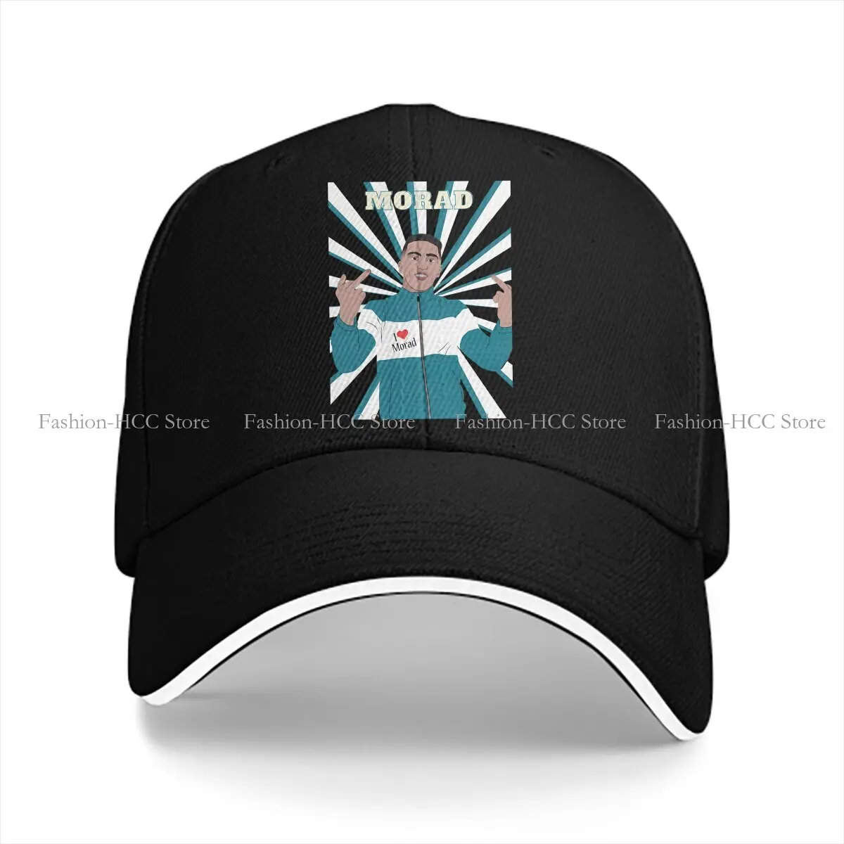 I Love-gorras de béisbol con visera para hombre y mujer, sombreros de Color sólido, sombrilla, MORAD