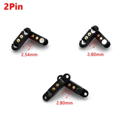 1Pair waterproof DC Magnetic Pogo Pin Connector 2 Positions Pitch 2.54mm 2.80mm Spring Loaded Pogopin Male Female Contact Strip