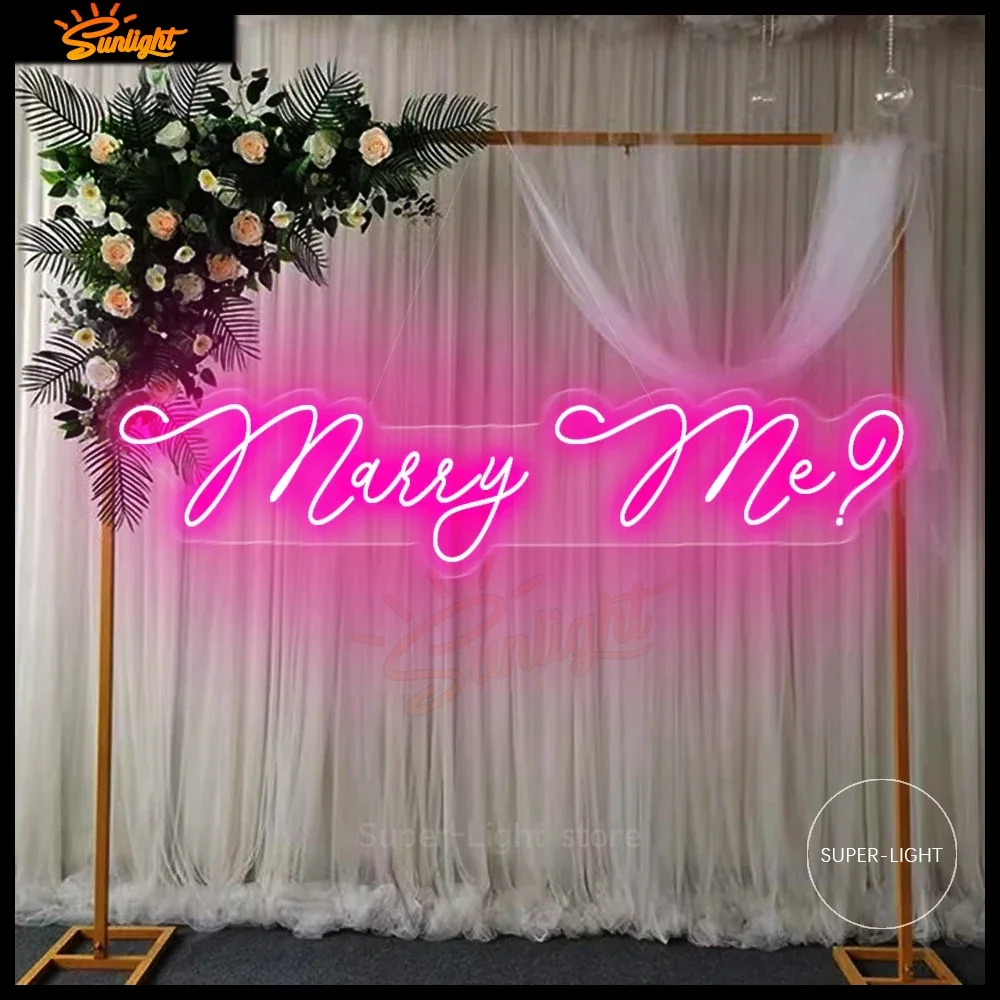 100cm Marry Me Neon Sign, Proposal Decor, Led Neon Sign, Custom Wedding Neon Signs, Engagement Party Decor, Bridal Shower Sign